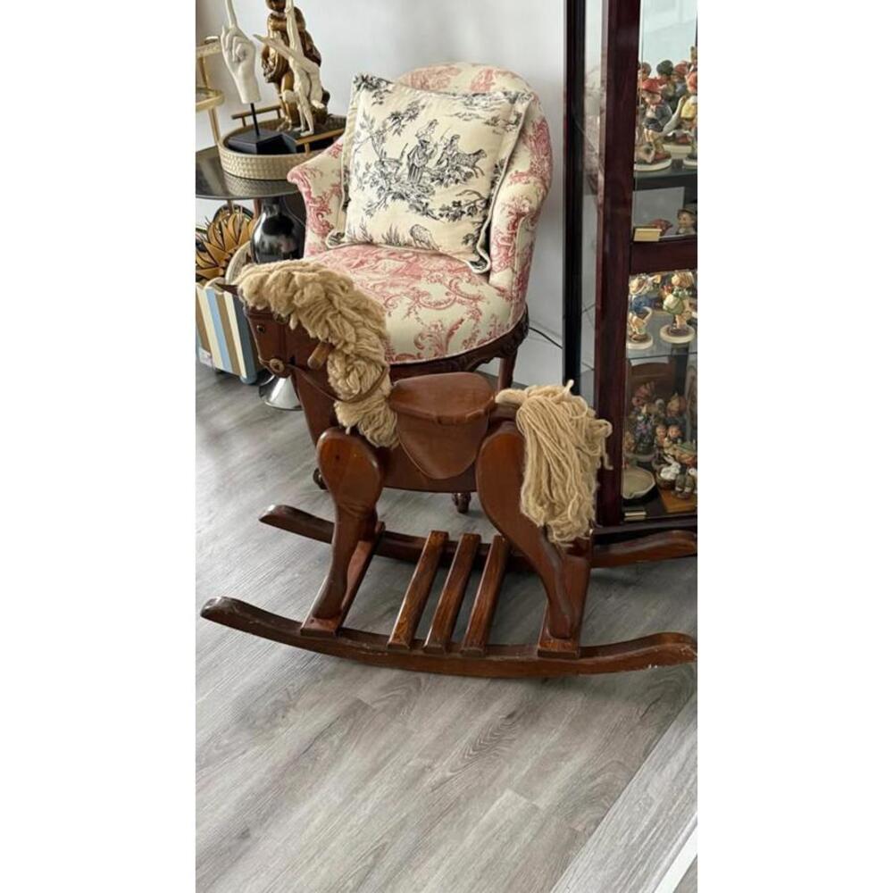Vintage Wooden Rocking Horse